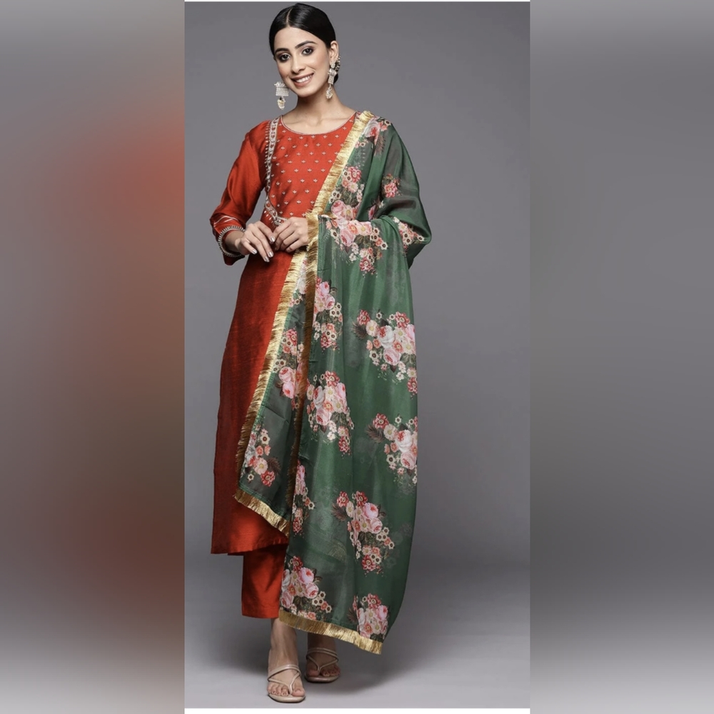 Kurta with trousers and duppata